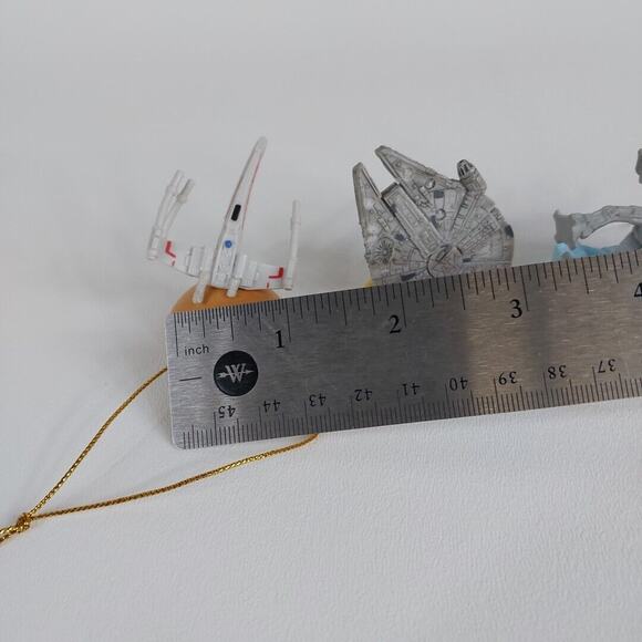 Star Wars Vehicle Christmas Ornaments AT-AT Millenium Falcon X Wing - Picture 4 of 4